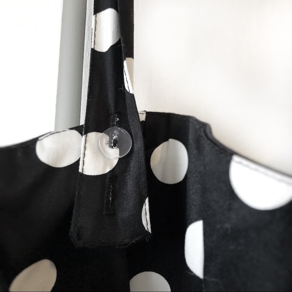 NWT Women’s retro blk/wht polka dot dress medium - Picture 4 of 7